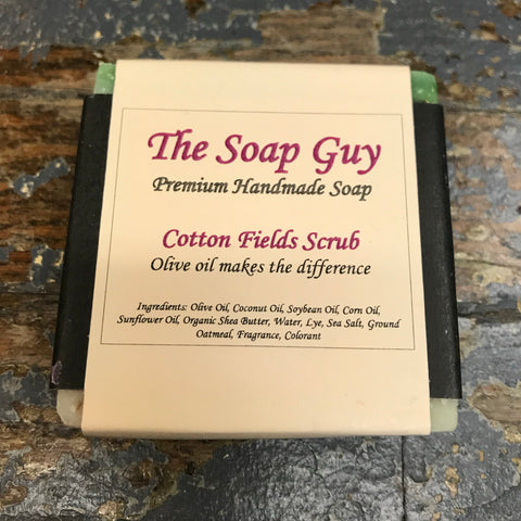 Bar Soap Cleansing Wash Premium Handmade Cotton Fields Scrub