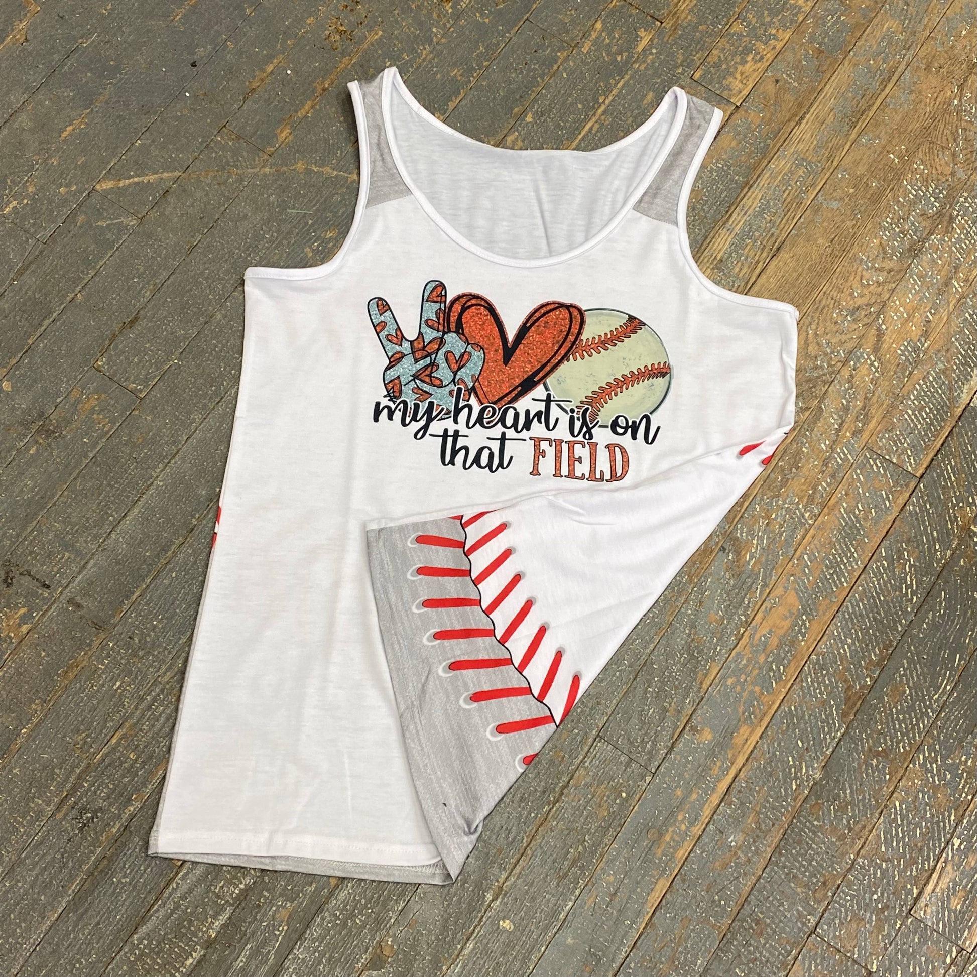 Heart on the Field Baseball Graphic Designer Tank