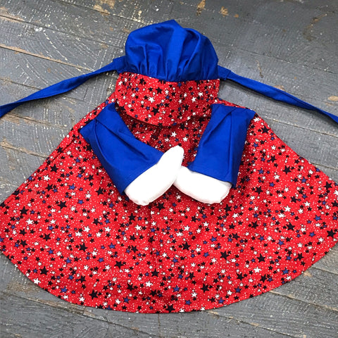 Goose Clothes Complete Holiday Goose Outfit July Red White Blue Star Dress and Hat Costume