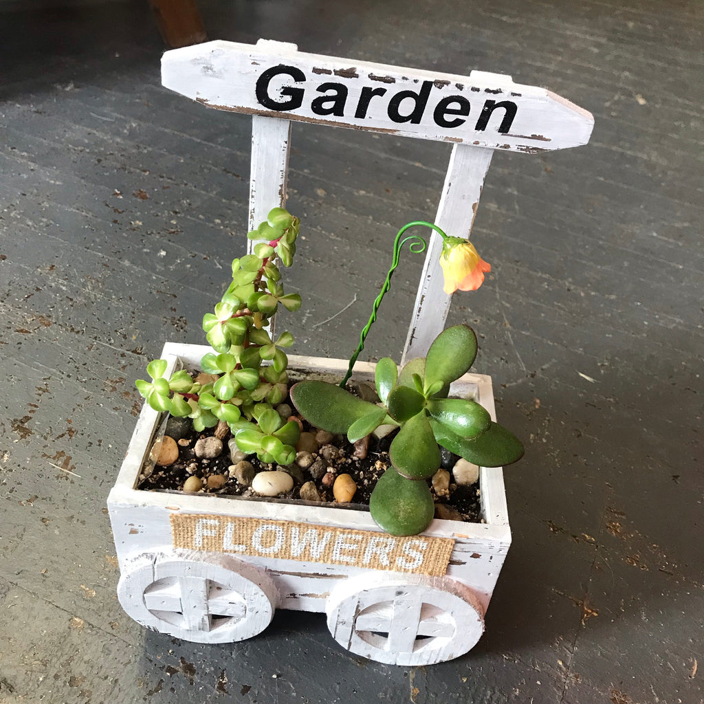 Fairy Garden Cart Succulent Planter