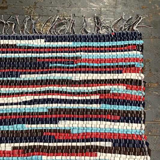 #239 Patriot Sky Rag Weaved Table Runner Rug by Morgan