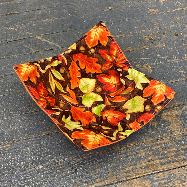 Handmade Fabric Cloth Microwave Bowl Coozie Hot Cold Pad Holder Fall Harvest