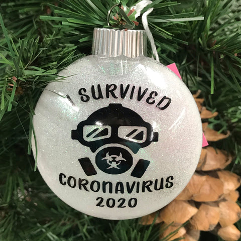 Holiday Christmas Tree Ornament I Survived Coronavirus 2020
