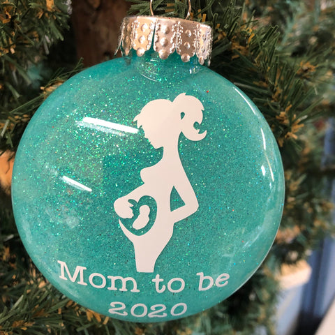 Holiday Christmas Tree Ornament Mom To Be