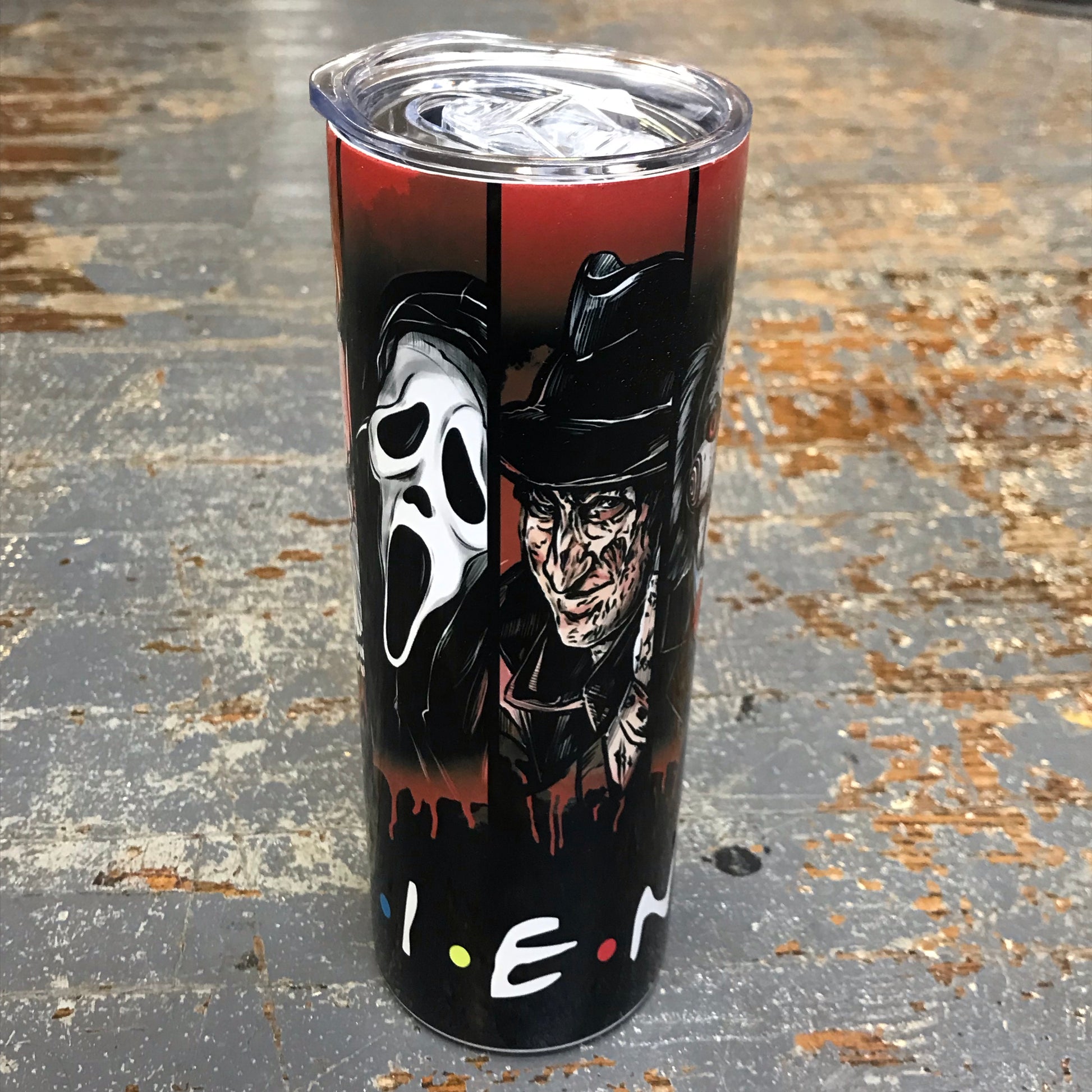 Halloween Villains FRIENDS Tall Skinny Tumbler