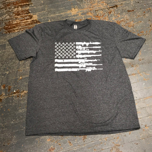 American Flag Firearm Ammo Graphic Designer Short Sleeve T-Shirt