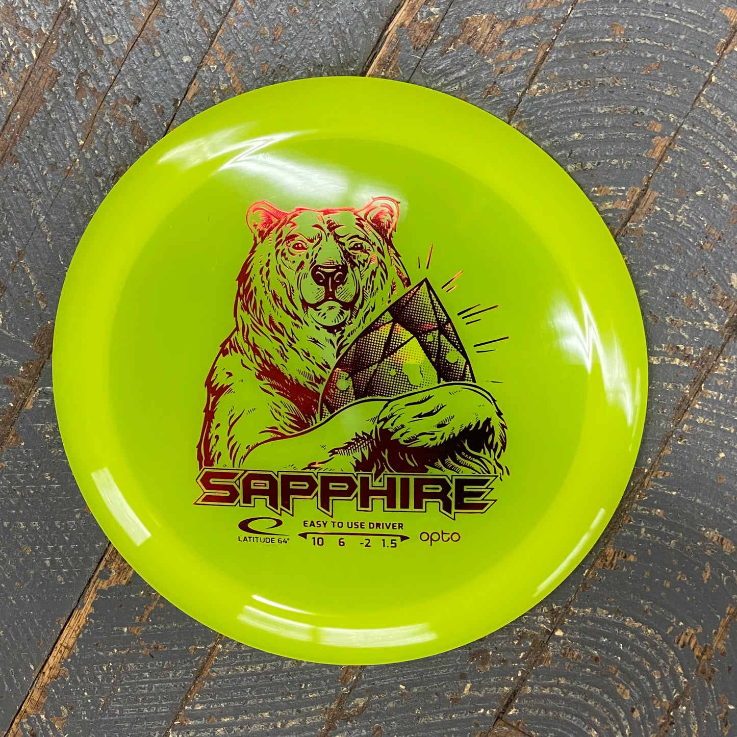 Disc Golf Distance Driver Sapphire Latitude 64 Disc Opto Yellow