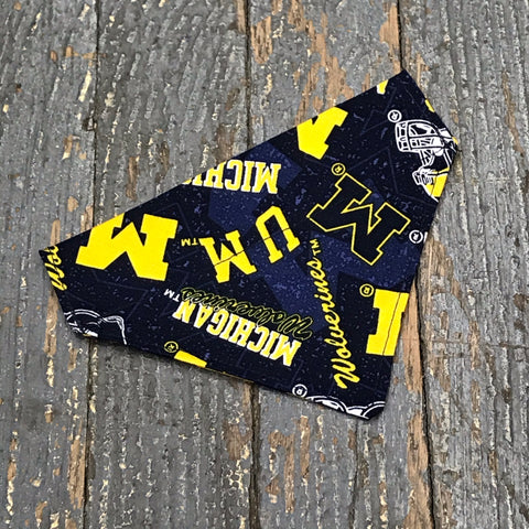 Michigan Wolverines Dog Collar Pet Bandanna Neck Scarf X-Small