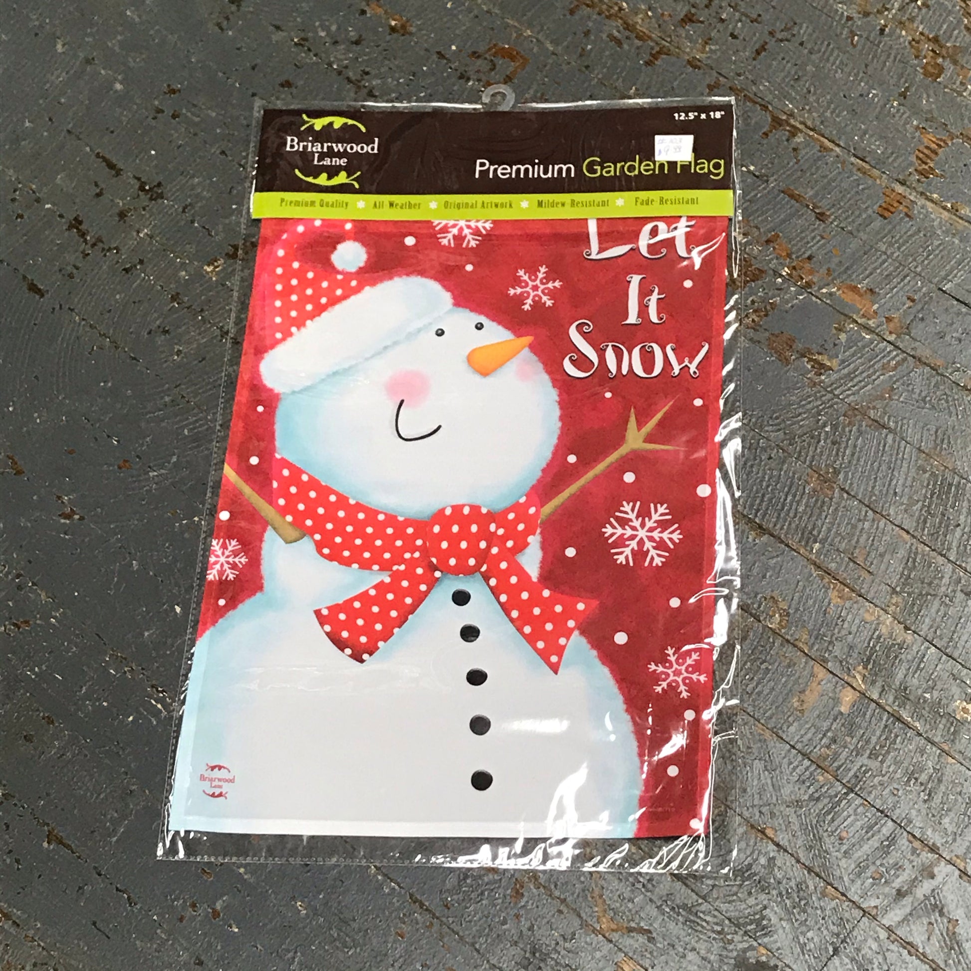 Let It Snow Day Snowman Garden Flag