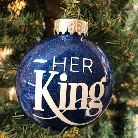 Holiday Christmas Tree Ornament Her King
