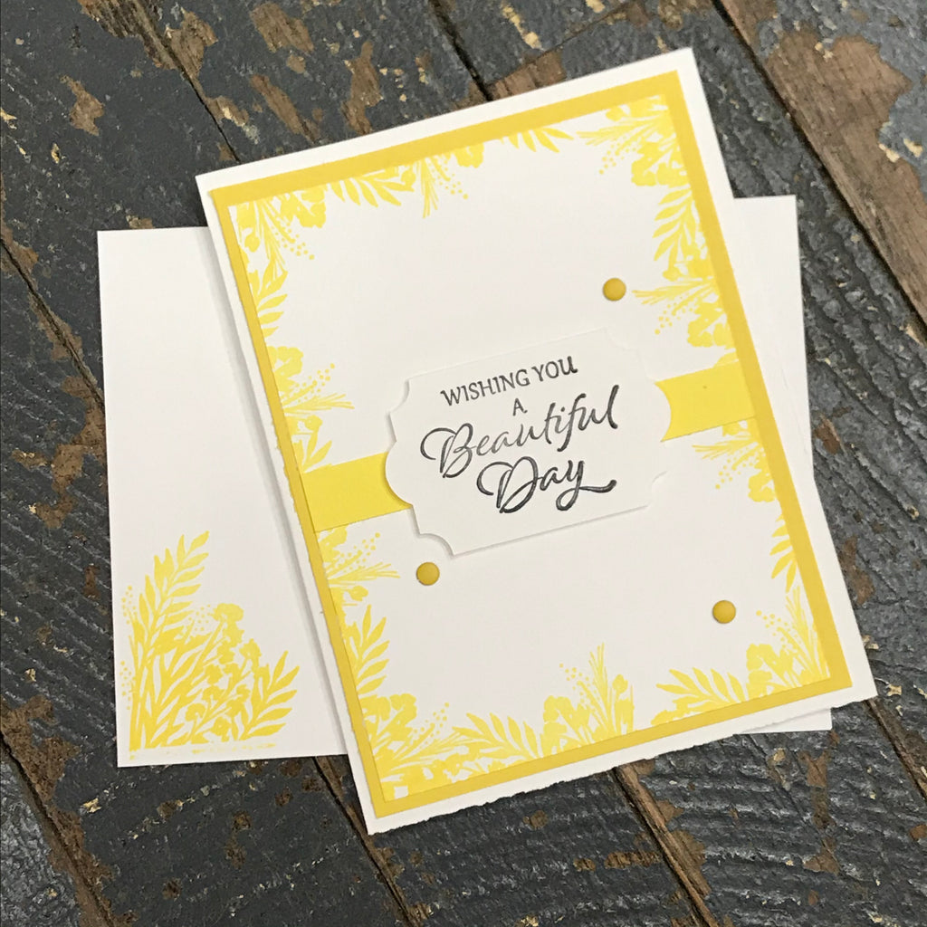 Wishing You a Beautiful Day Handmade Stampin Up Greeting Card with Envelope