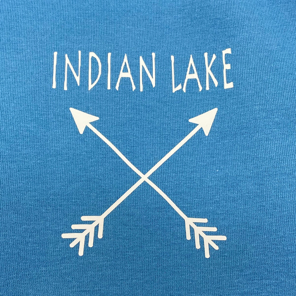 Indian Lake Arrow Cross Left Chest Zip Up Graphic Designer Long Sleeve Hoody Sweatshirt