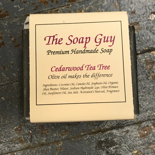 Bar Soap Cleansing Wash Premium Handmade Cedarwood Tea Tree