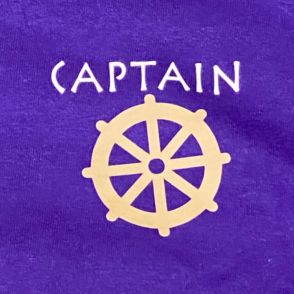 Captain Wheel Graphic Designer Long Sleeve T-Shirt Purple