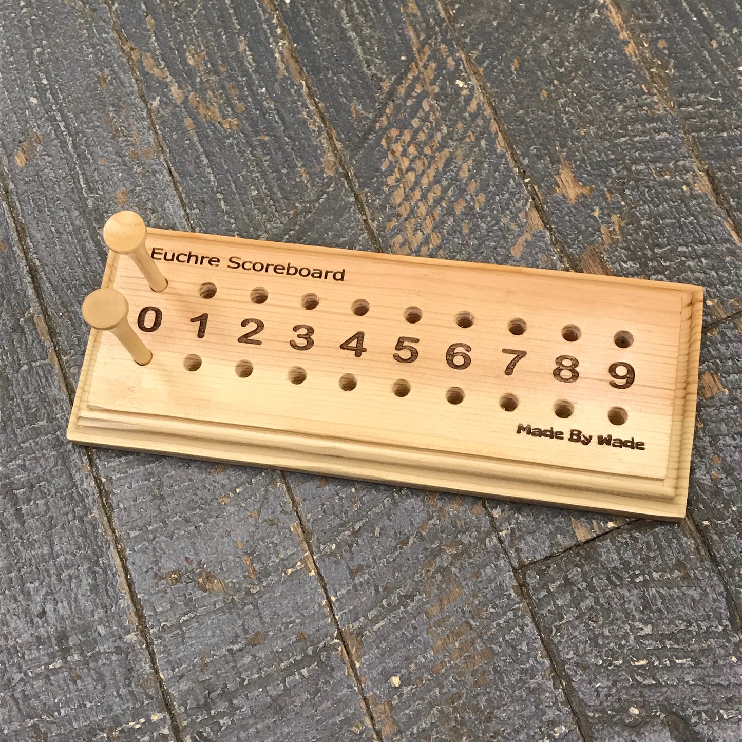 Euchre Board Card Game Peg Hole Scoreboard