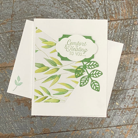 Comfort Healing to You Vine Design Handmade Stampin Up Greeting Card with Envelope