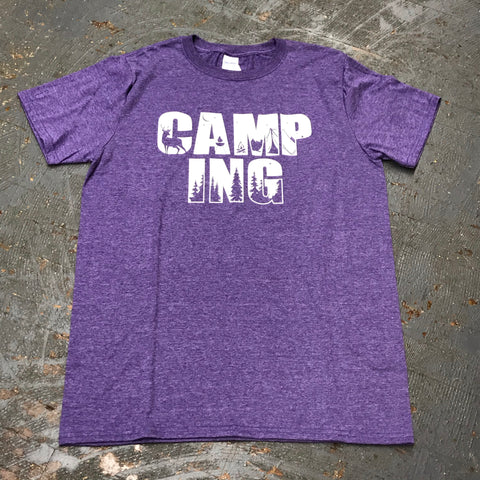 Camping Silhouette Graphic Designer Short Sleeve T-Shirt