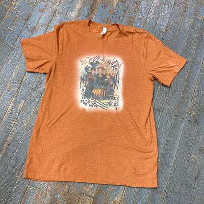 Just a Bunch Hocus Pocus Bleached Graphic Designer Short Sleeve T-Shirt