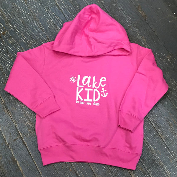 Indian Lake Ohio Lake Kid Graphic Designer Long Sleeve Toddler Child Hoody Sweatshirt Pink