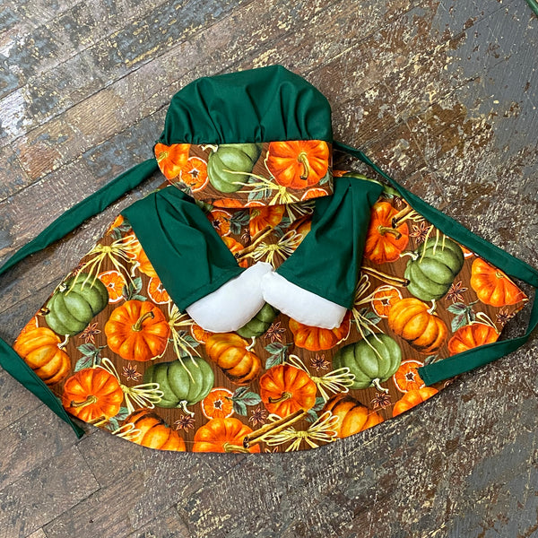 Goose Clothes Complete Holiday Goose Outfit Pumpkin Harvest Farmer Dress and Hat Costume