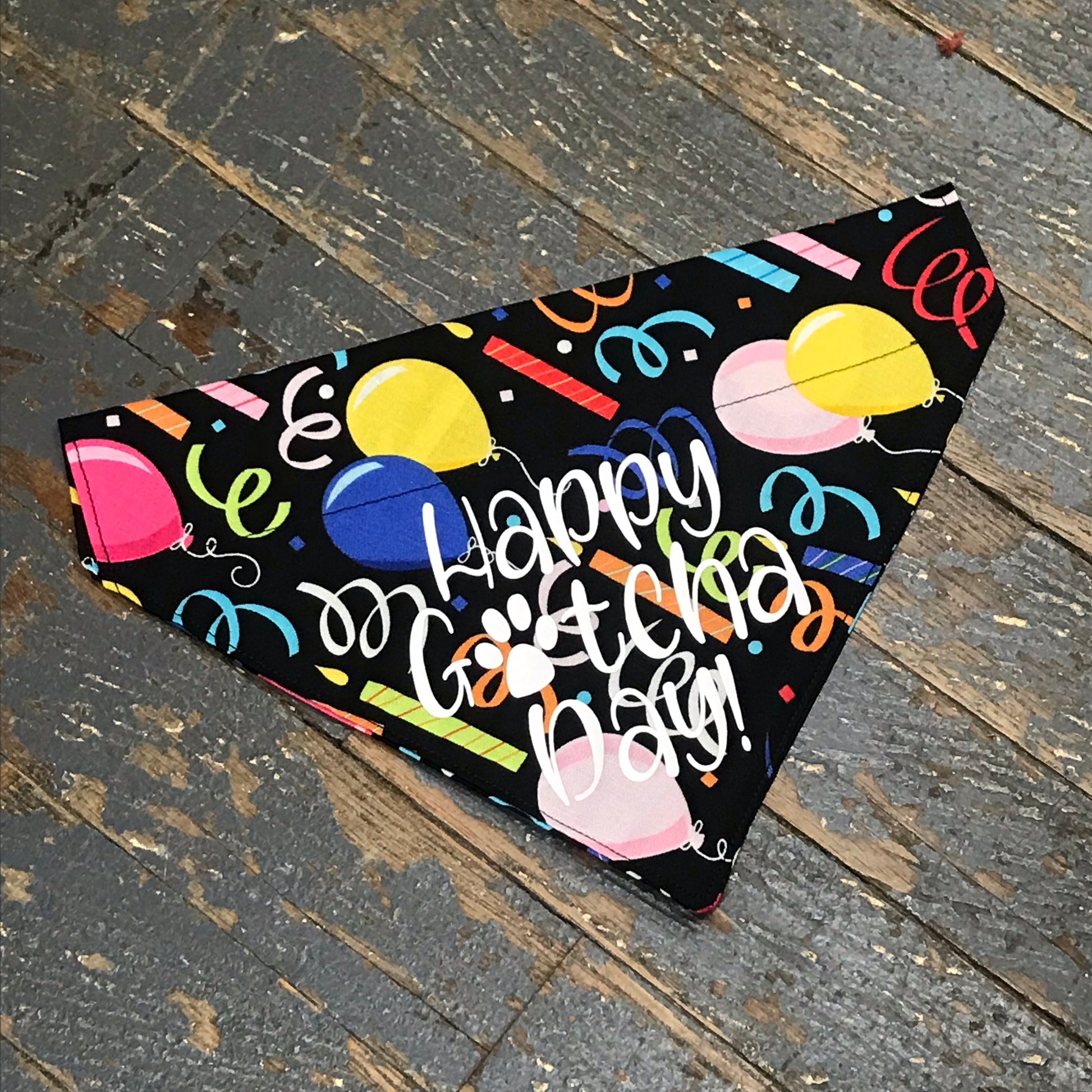 Happy Gotcha Day Birthday Dog Collar Pet Bandanna Neck Scarf Small