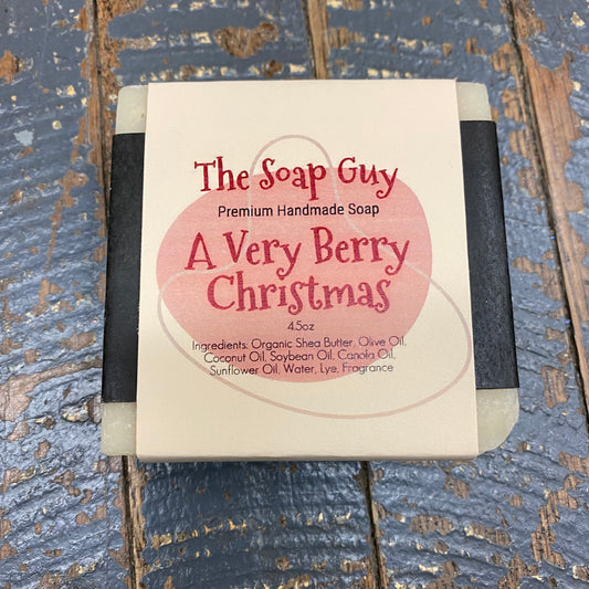 Bar Soap Cleansing Wash Premium Handmade Berry Christmas