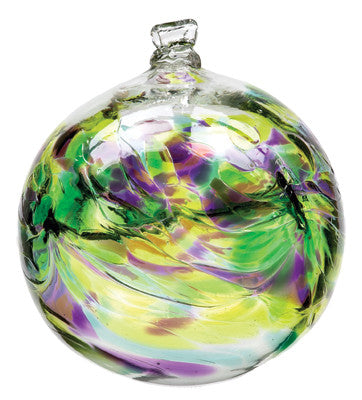Hand Blown Glass Ornament Globe May Birthday Orb Ball by Kitras Art Glass