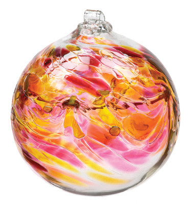 Hand Blown Glass Ornament Globe October Birthday Orb