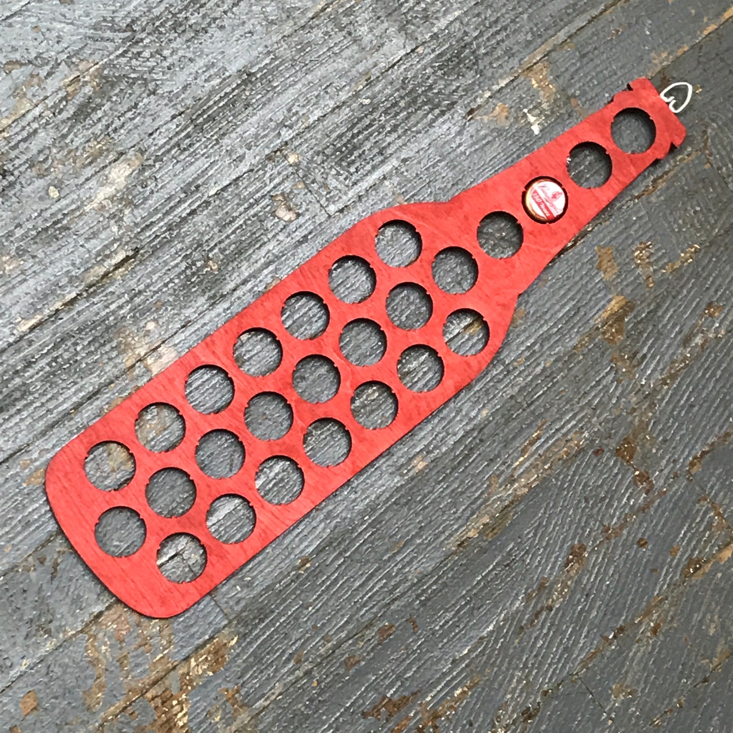 Bottle Cap Holder Beer Bottle Red