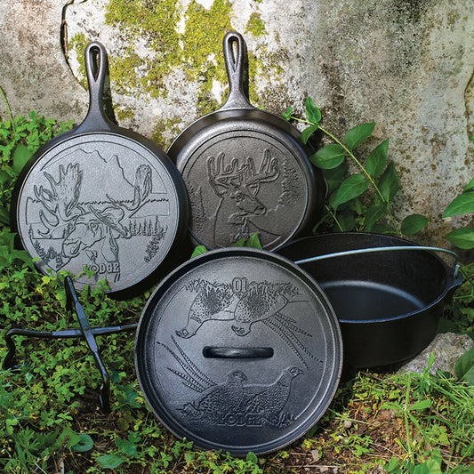 Cast Iron Cookware Lodge Wildlife Series 5pc Pan Set